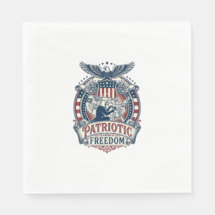 Patriotic Puzzle Lover Vector Graphic Tee Napkin