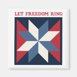 Patriotic Quilt Square Magnet