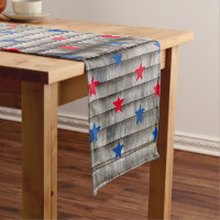 Patriotic red blue stars rustic shingles pattern