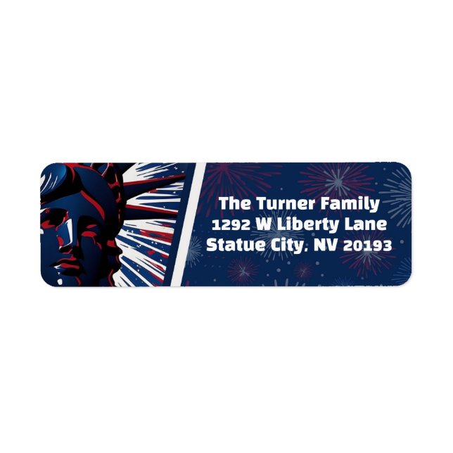 Patriotic Red Blue Statue of Liberty 4th of July (Front)