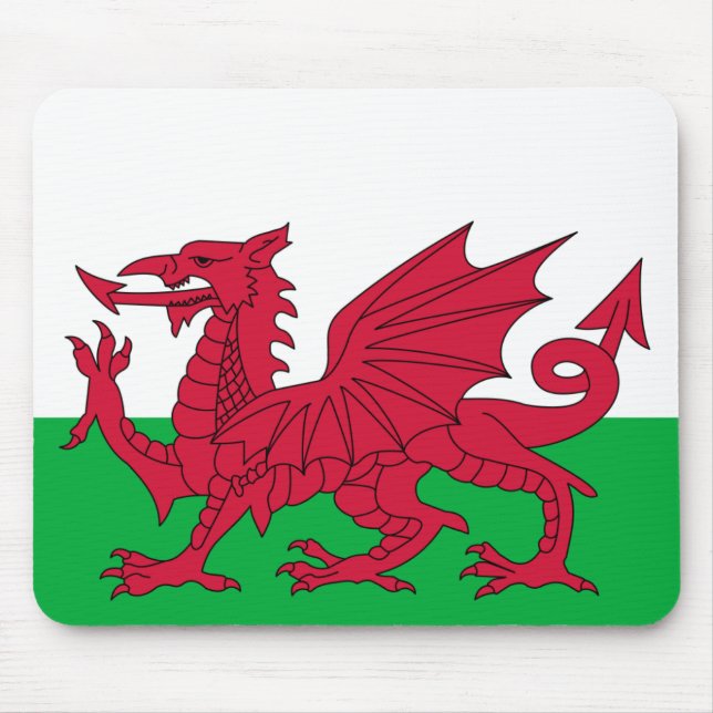 Patriotic Red Dragon Of Wales Mousepad (Front)