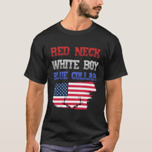 Patriotic Red Neck White And Blue Collar 4Th July  T-Shirt