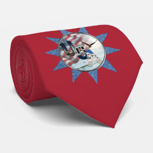 Patriotic Red USA American Flag Power Tie