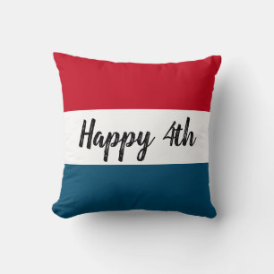 Patriotic Red White And Blue 4th Of July Cushion