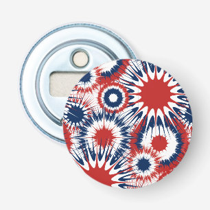 Patriotic Red White and Blue Fireworks Bottle Opener