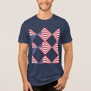 Patriotic Red white and Blue Flag T SHIRT