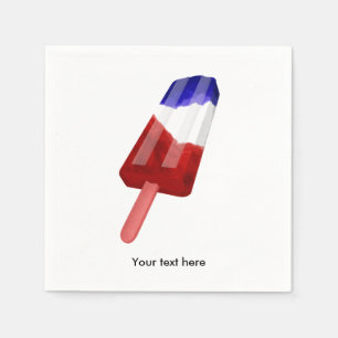 Patriotic Red White and Blue Iceblock Napkin