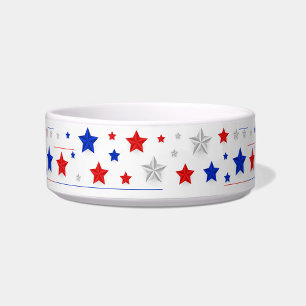 Patriotic Red White and Blue Star  Bowl