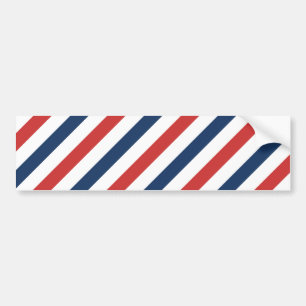 Patriotic Red White and Blue Stripes Bumper Sticker