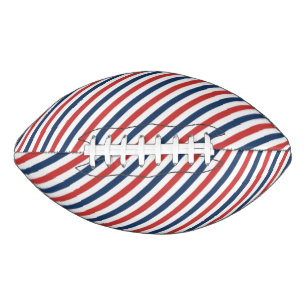 Patriotic Red White and Blue Stripes Football