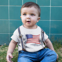 Patriotic Red White and Blue Trendy Baby