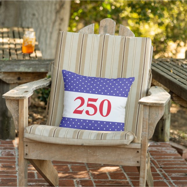 Patriotic Red White & Blue 250 Cushion (Chair)