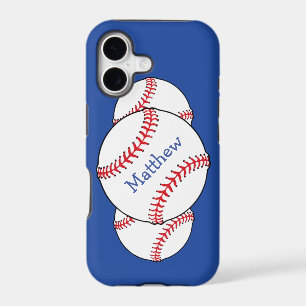 Patriotic Red White Blue Baseball iPhone X Case