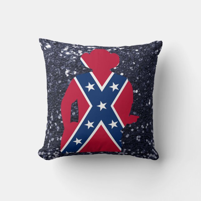 Patriotic Red White & Blue Guitarist Cushion (Front)