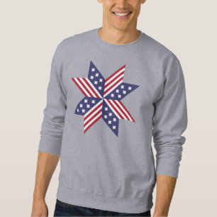 Patriotic Red White Blue Native Stars Stripes Sweatshirt
