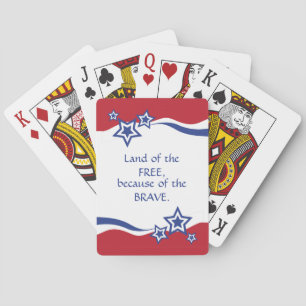 Patriotic Red, White & Blue Playing Cards