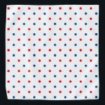 Patriotic red white blue polka dot pattern holiday bandana<br><div class="desc">Cute red white and blue polka dot pattern modern cute patriotic American holiday Bandanna.
Great for humans and dogs.</div>