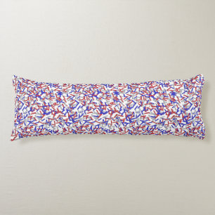 Patriotic Red White Blue Sprinkles Body Cushion