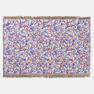 Patriotic Red White Blue Sprinkles Throw Blanket