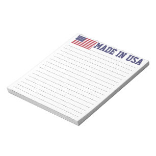 Patriotic Red White Blue Stars And Stripes Flag Notepad