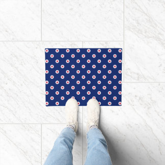 Patriotic Red White Blue Stars Modern Door Mat