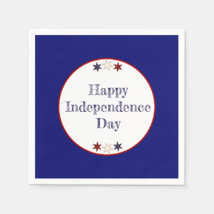 Patriotic Red White Blue Stars Napkin