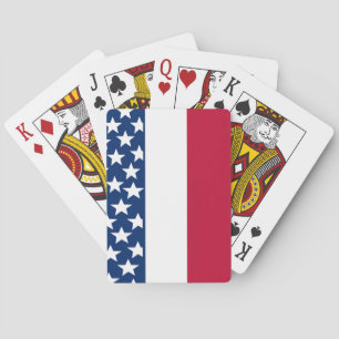 Patriotic Red White Blue Stars playing Cards