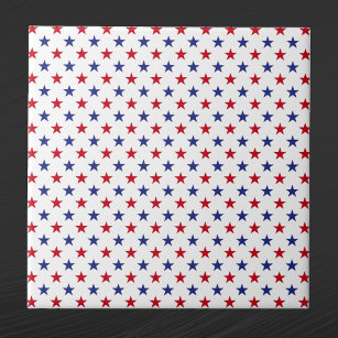 Patriotic Red White Blue Stars Tile