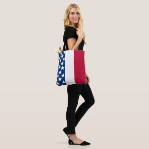 Patriotic Red White Blue Stars Tote Bag