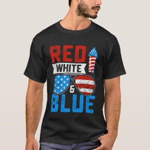 Patriotic Red White Blue USA Flag 4th of July T-Shirt