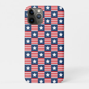 Patriotic Red, White & Blue USA Flag Pattern Case-Mate iPhone Case