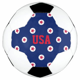 Patriotic red white blue USA stars Soccer Ball
