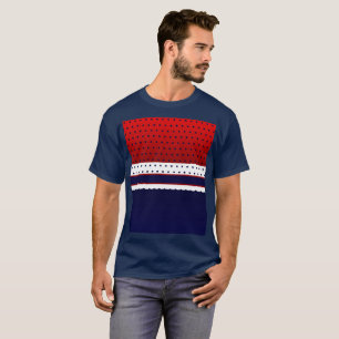 Patriotic Red White & Blue with Stars T-Shirt