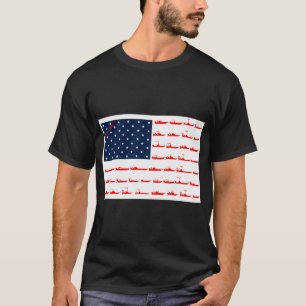 Patriotic Red White Bruh America Bass Fishing 4Th  T-Shirt
