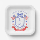Patriotic Red White & I Do Monogram Wedding