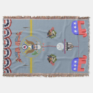 Patriotic Republican Throw Blanket