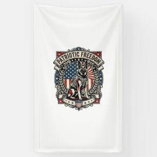 Patriotic Rescue Dog Banner