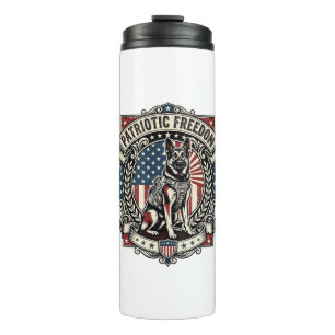 Patriotic Rescue Dog Thermal Tumbler