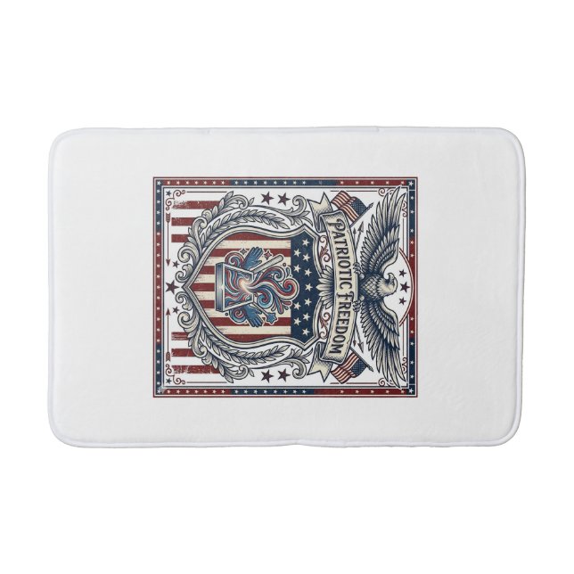 Patriotic Resin Bath Mat (Front)