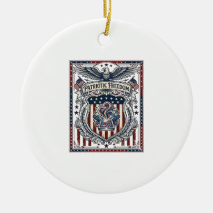 Patriotic Resin Ceramic Tree Decoration