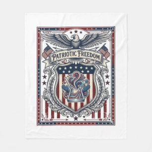 Patriotic Resin Fleece Blanket