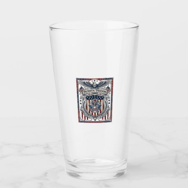 Patriotic Resin Glass (Front)