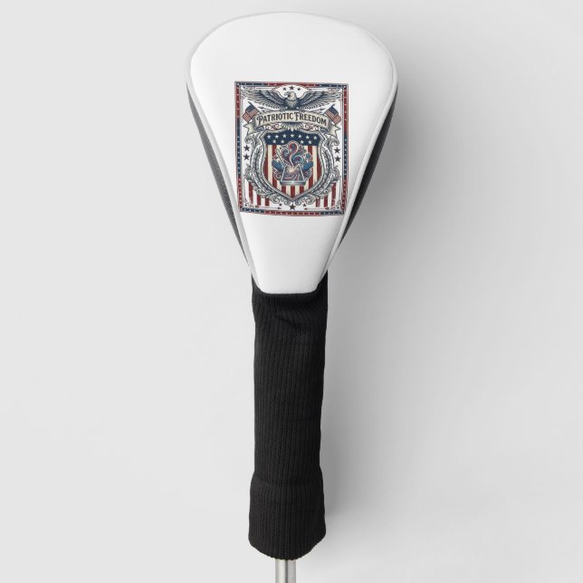 Patriotic Resin Golf Head Cover (Front)