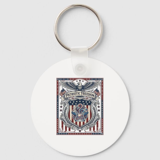 Patriotic Resin Key Ring (Front)