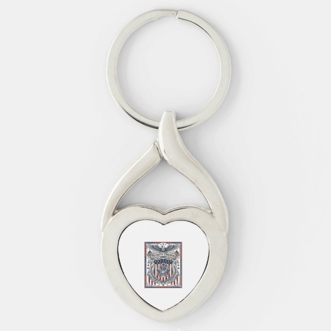 Patriotic Resin Key Ring (Front)