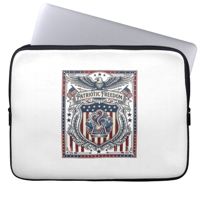 Patriotic Resin Laptop Sleeve (Front)