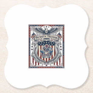 Patriotic Resin Paper Coaster