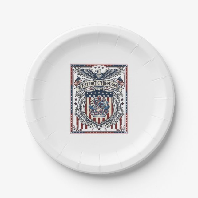 Patriotic Resin Paper Plate (Front)