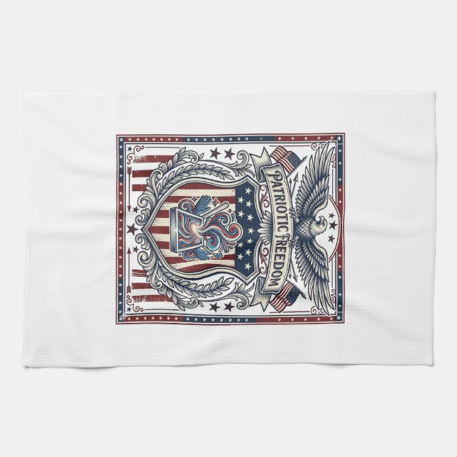 Patriotic Resin Tea Towel (Horizontal)
