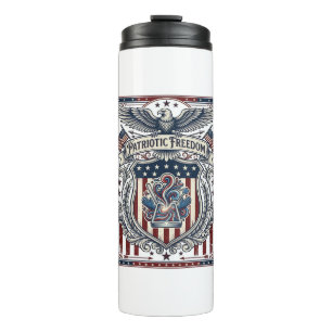 Patriotic Resin Thermal Tumbler